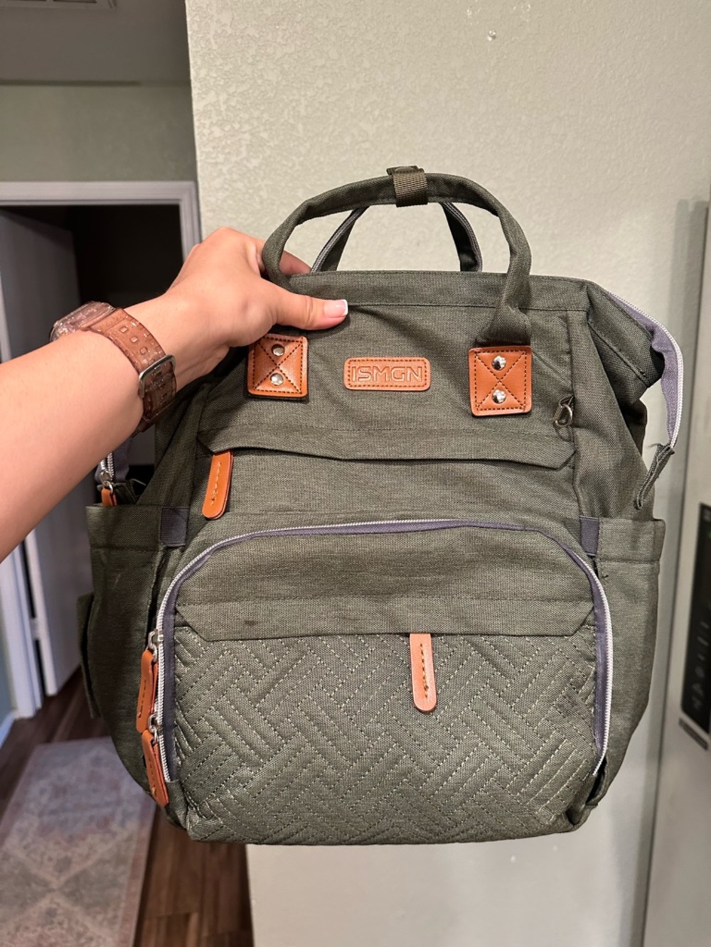 Olive Green Diaper Bag